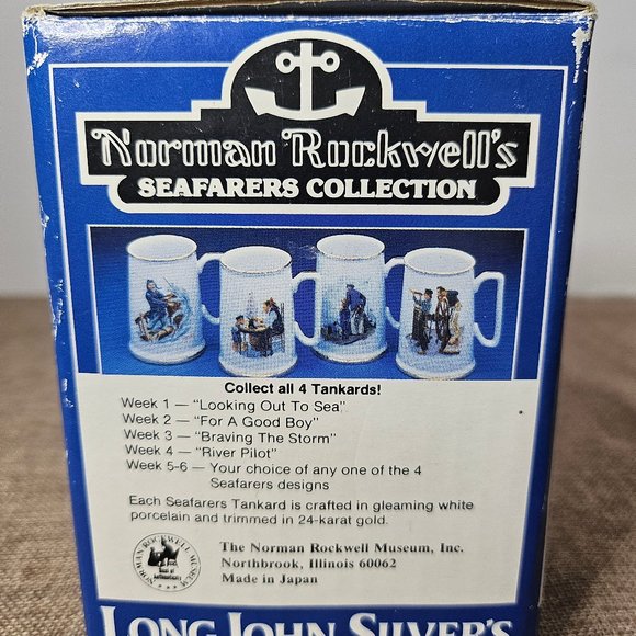 Vintage Norman Rockwell Mug 1985 River Pilot Coffee Cup 12 Ounce - Picture 3 of 13